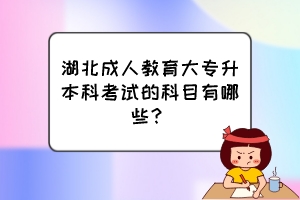 湖北成人教育大专升本科考试的科目有哪些？