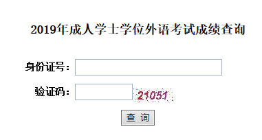 2019年湖北成人高考学位英语成绩查询通道