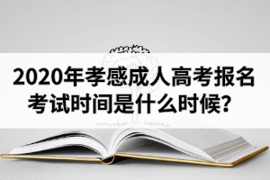 2020年孝感成人高考报名考试时间是什么时候？