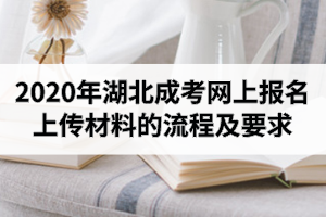 2020年湖北成考网上报名上传材料的流程及要求是怎样的？