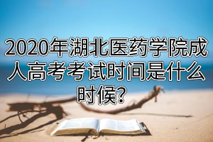 2020年湖北医药学院成人高考考试时间是什么时候？