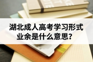 湖北成人高考业余是什么意思？湖北成考业余学习形式介绍如下：