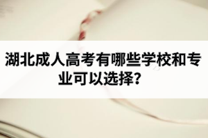 湖北成人高考有哪些学校和专业可以选择？