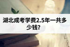 湖北成考学费2.5年一共多少钱？