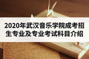 2020年武汉音乐学院成人高考招生专业及专业考试科目介绍