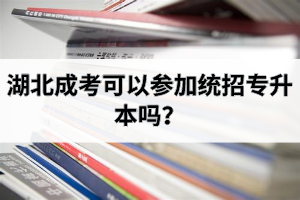 湖北成考可以参加统招专升本吗？