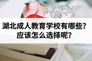 湖北成人教育学校有哪些？应该怎么选择呢？