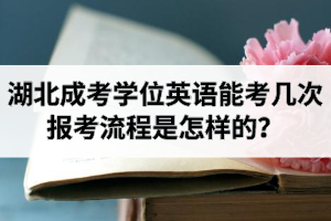 湖北成考学位英语能考几次？报考流程是怎样的？