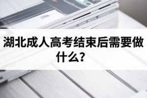 湖北成人高考结束后需要做什么？