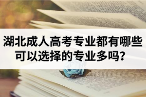 湖北成人高考专业都有哪些？可以选择的专业多吗？