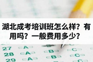 湖北成考培训班怎么样？有用吗？一般费用多少？有必要报培训班吗？