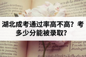 湖北成考通过率高不高？考多少分能被录取？