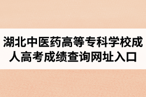 2020年湖北中医药高等专科学校成人高考成绩查询网址入口