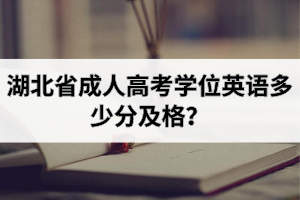 湖北省成人高考学位英语多少分及格？