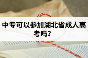 中专可以参加湖北省成人高考吗？