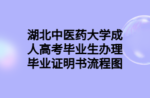 湖北中医药大学成人高考毕业生办理毕业证明书流程图
