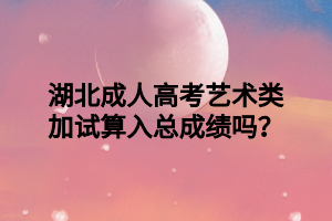 湖北成人高考艺术类加试算入总成绩吗？