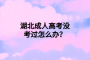 湖北成人高考没考过怎么办？