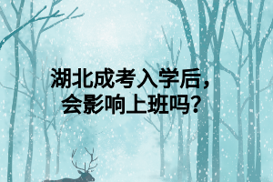 湖北成考入学后，会影响上班吗？
