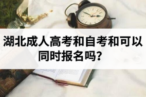 湖北成人高考和自考和可以同时报名吗？