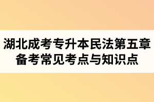 湖北省成人高考专升本民法考试第五章备考常见考点与知识点