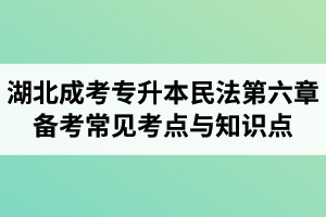 湖北省成人高考专升本民法考试第六章备考常见考点与知识点