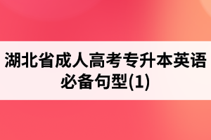 湖北省成人高考专升本英语必备句型(1)