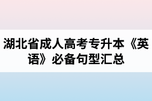 湖北省成人高考专升本《英语》必备句型汇总