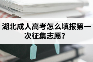 湖北成人高考怎么填报第一次征集志愿？