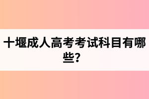 十堰成人高考考试科目有哪些？