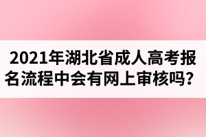 2021年湖北省成人高考报名流程中会有网上审核吗？