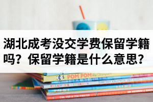 湖北成人高考没交学费保留学籍吗？保留学籍是什么意思？