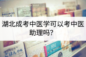 湖北成考中医学可以考中医助理吗？