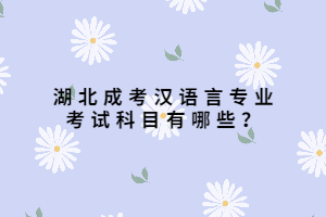 湖北成考汉语言专业考试科目有哪些？