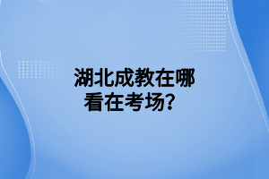 湖北成教在哪看在考场？