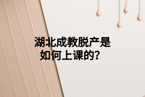 湖北成教脱产是如何上课的？