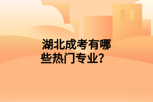 湖北成考有哪些热门专业？ 