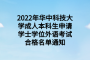 2022年华中科技大学成人本科生申请学士学位外语考试合格名单通知