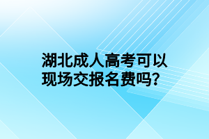 湖北成人高考可以现场交报名费吗？