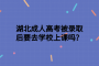 湖北成人高考被录取后要去学校上课吗？