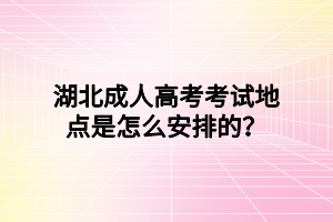 湖北成人高考考试地点是怎么安排的？