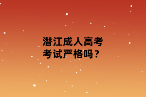 潜江成人高考考试严格吗？