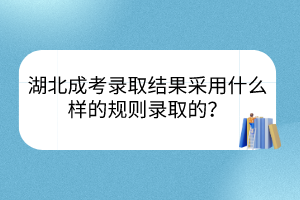 湖北成考录取结果采用什么样的规则录取的？