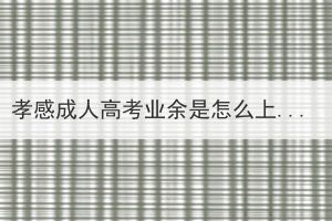 孝感成人高考业余是怎么上课的？