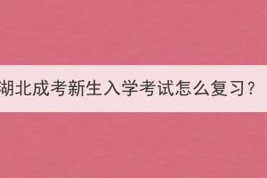 湖北成考新生入学考试怎么复习？