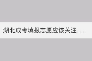 湖北成考填报志愿应该关注学校的哪几个方面？