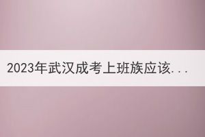 2023年武汉成考上班族应该选择哪种学习形式？