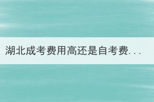 湖北成考费用高还是自考费用高？