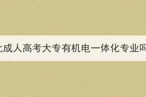 湖北成人高考大专有机电一体化专业吗？