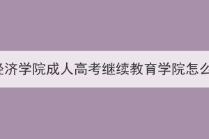 湖北经济学院成人高考继续教育学院怎么样？